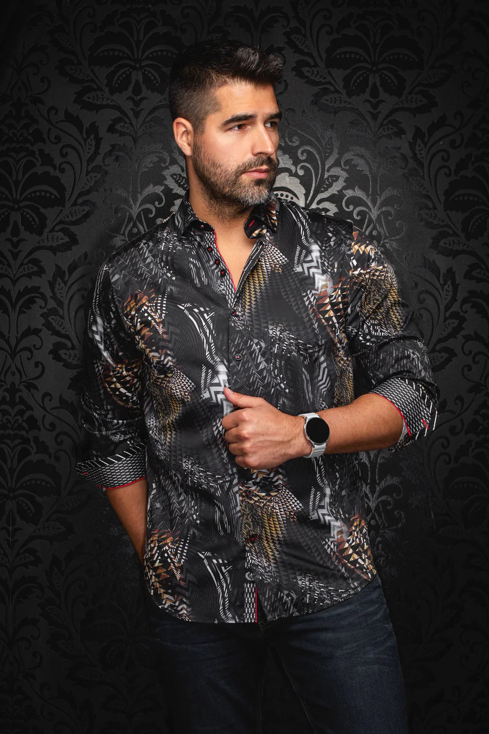 Au Noir Groove Button Down Shirt