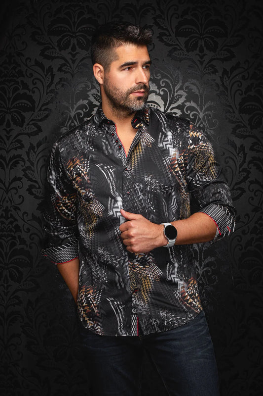 Au Noir Groove Button Down
