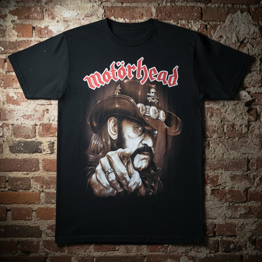 T-shirt with a graphic of Lemmy from 'Motörhead'