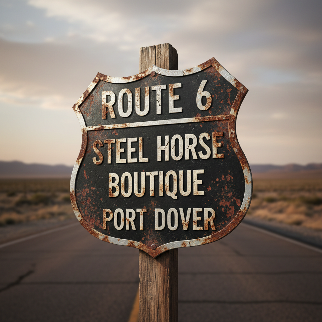 ROUTE 6 STEEL HORSE BOUTIQUE PORT DOVER Shield Logo